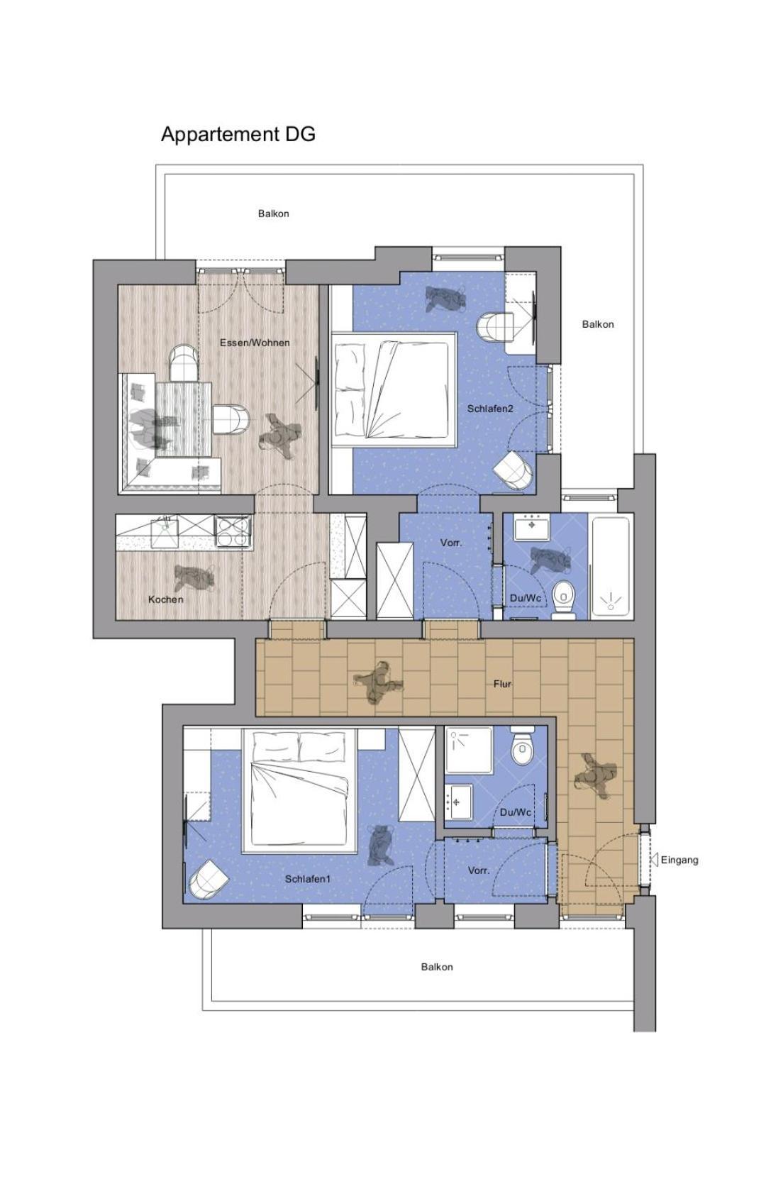 Zeitlos Apartments جيرلوس الغرفة الصورة